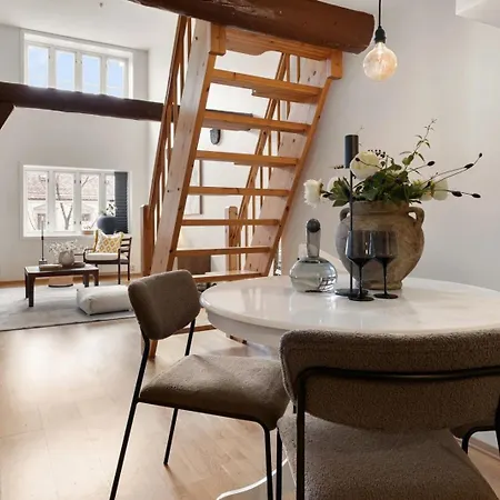Charming Loft, High Ceiling !modern & Central, Free Private Parking 7 Min Walking ! * Trondheim