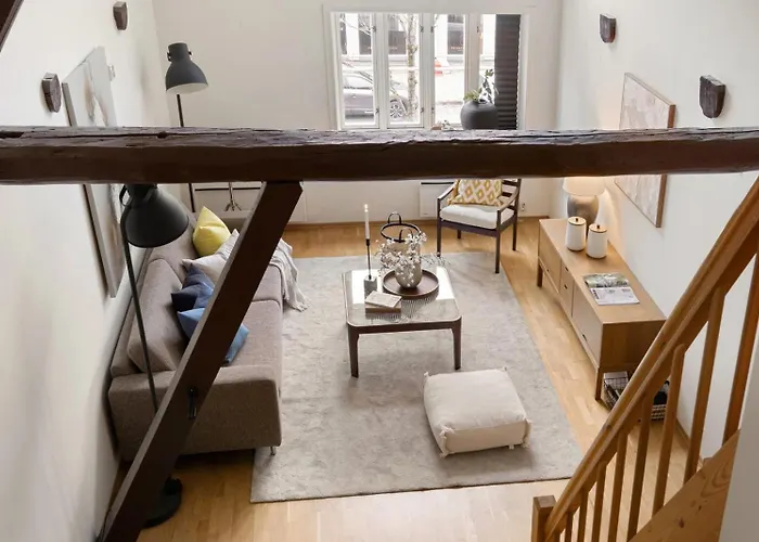 Charming Loft, High Ceiling !modern & Central, Free Private Parking 7 Min Walking ! Apartmán Trondheim